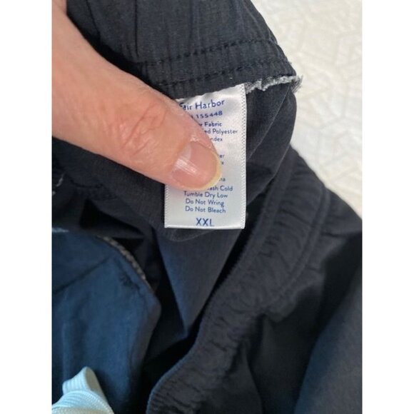 Fair Harbor Black Drawstring Waist Swim Shorts Mens XXL Summer Cruise Athleisure - Picture 9 of 10